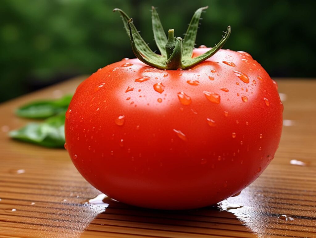 フレッシュな有機野菜トマトの画面